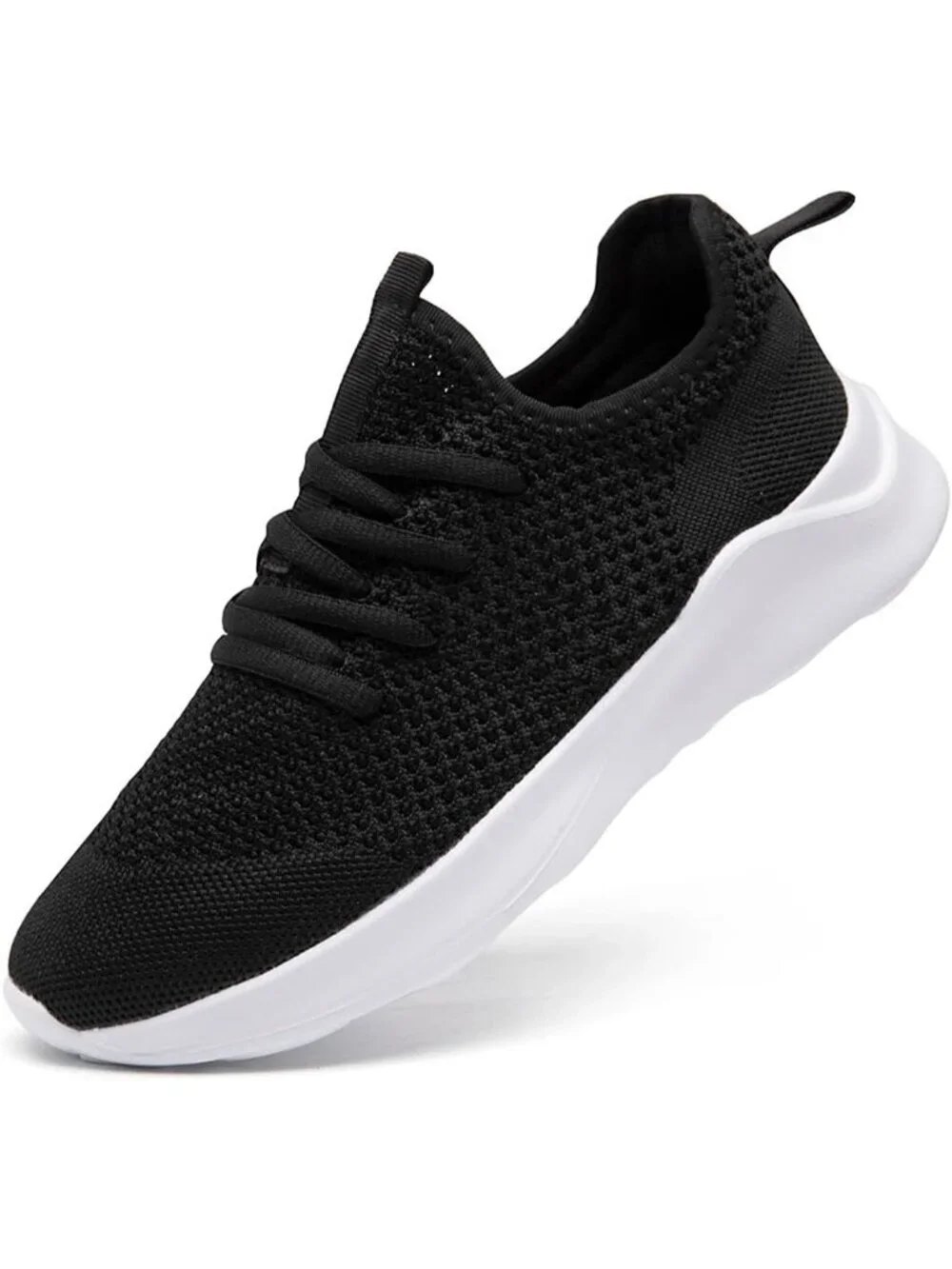 Men's Black White Running Shoes Sneakers Tennis Fitness Athletic Shoes Non Slip